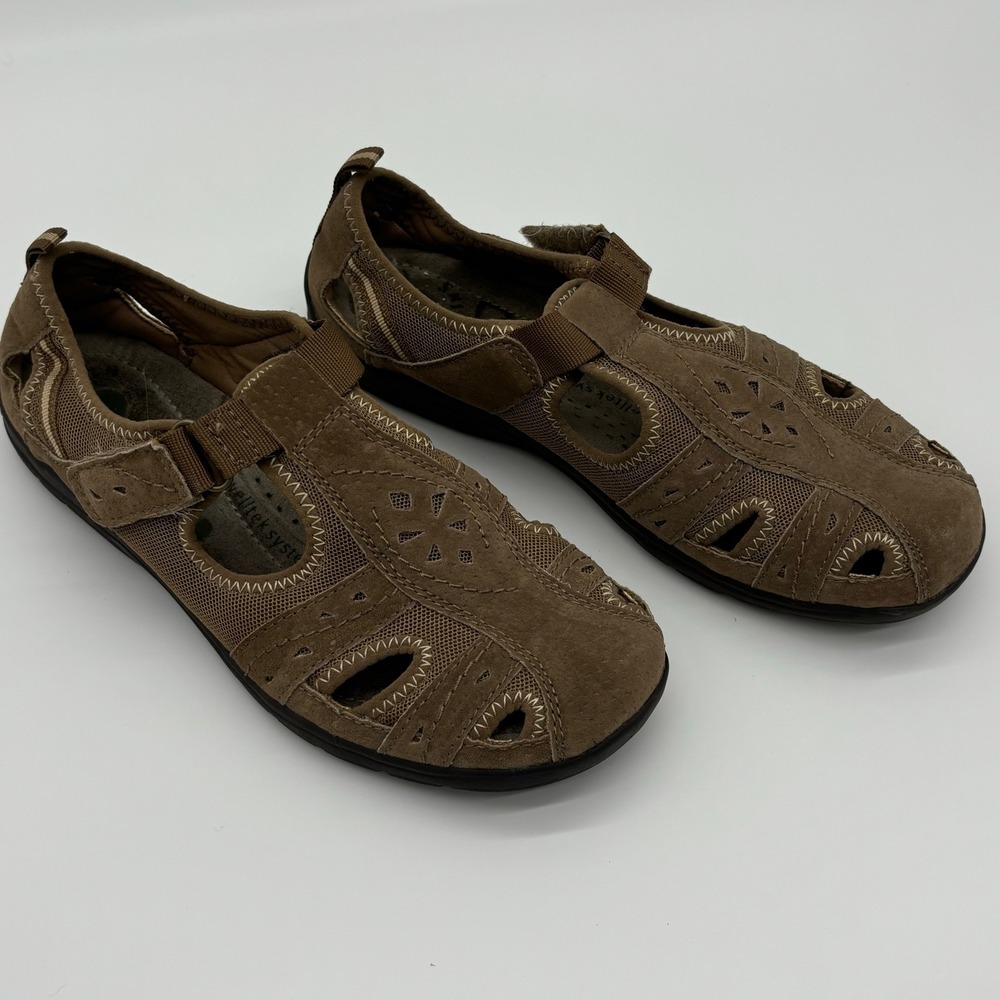 Earth‎ Origins Women's Tan Leather Comfort Hiking Walking Sandal Shoes 8.5M